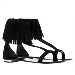 Giuseppe Zanotti x Balmain fringe sandal